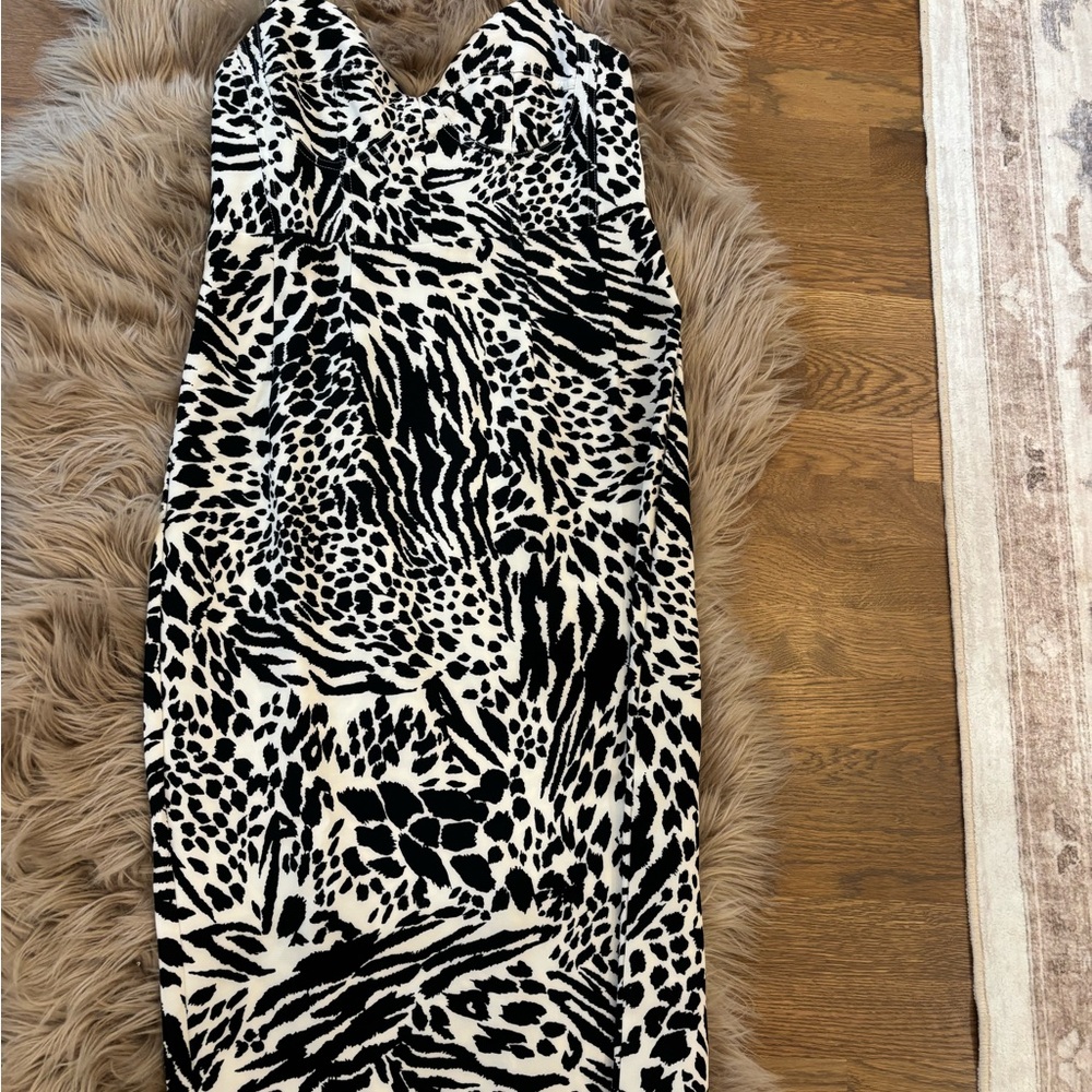 Black and White Animal Print Dress